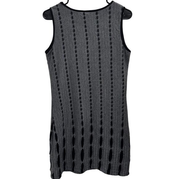 Saint Tropez West VTG Gray Black Cutout Sleeveless Dress Punk Goth Grunge Fairy - Picture 3 of 9